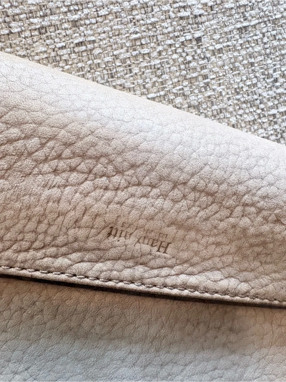 Hammitt Taupe Leather Crossbody with Gold Studs